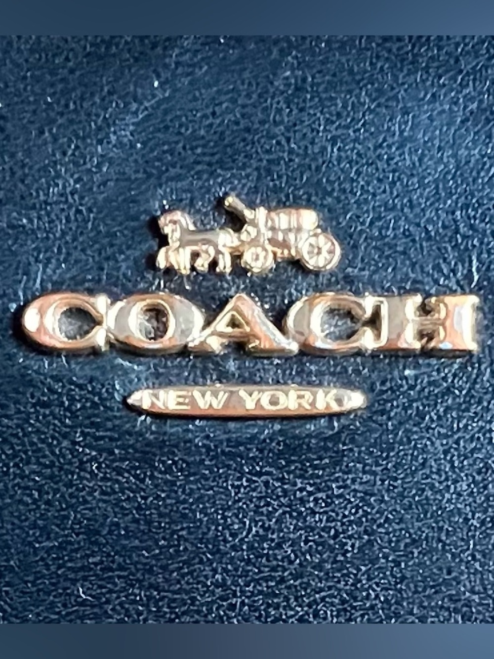 Coach Black Leather Zip-Around Skinny Wallet with Gold Logo - Picture 2 of 10
